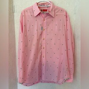 Men’s Robert Graham The Freshly Laundered 046732 Shirt Button Up Pink Gingham XL